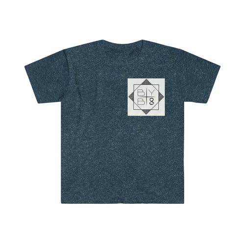 BYB 8 White Logo Unisex Tee (with background)